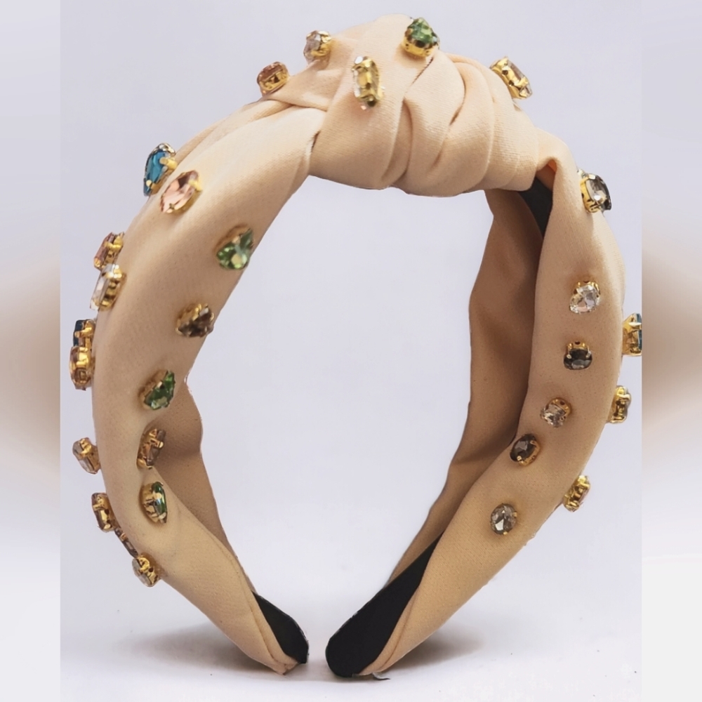 Rhinestone knotted headband